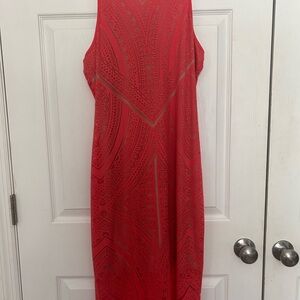 Mossimo Vibrant Red Midi Dress